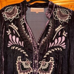 DD Ranchwear Eggplant Velvet Tunic